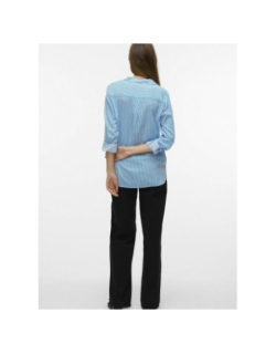 Chemise rayée bumpy azure bleu femme - Vero Moda
