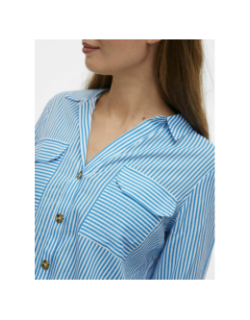 Chemise rayée bumpy azure bleu femme - Vero Moda