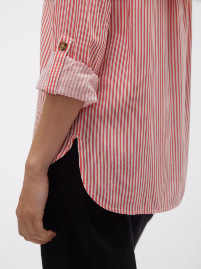 Chemise rayée bumpy rose femme - Vero Moda