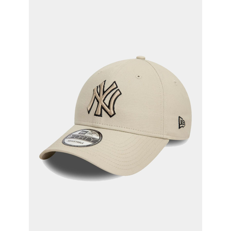 Casquette 9forty NY yankees team outline beige adulte - New Era