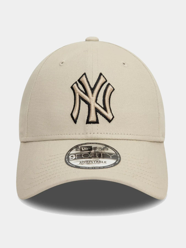 Casquette 9forty NY yankees team outline beige adulte - New Era
