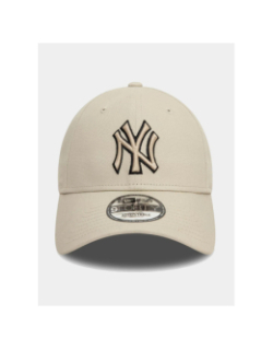 Casquette 9forty NY yankees team outline beige adulte - New Era