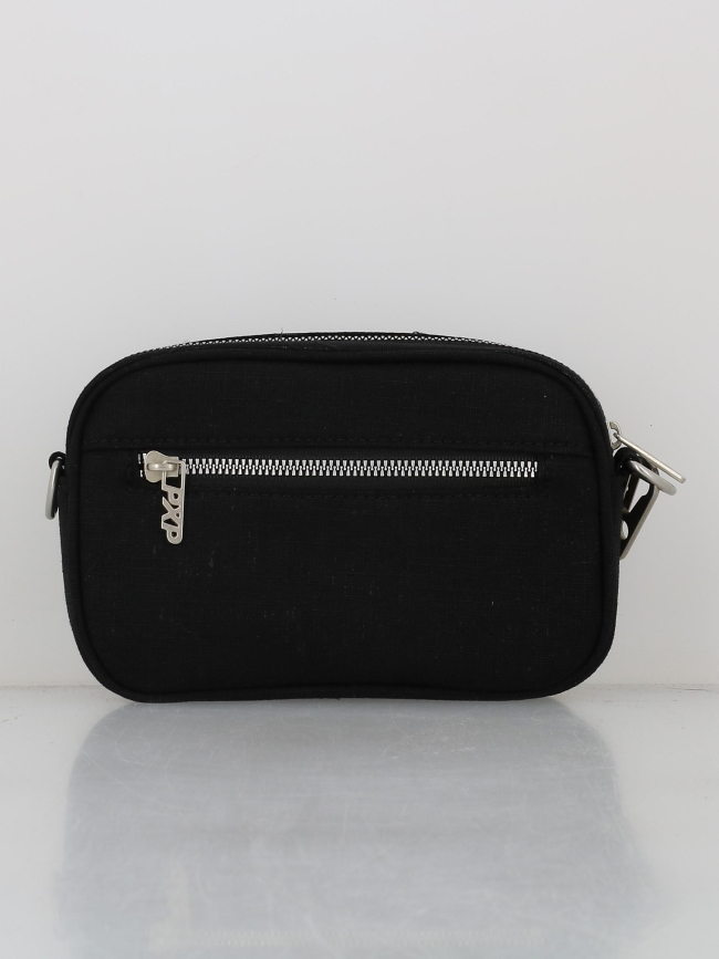 Sac bandoulière tissu logo noir femme - Project X Paris