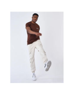 Pantalon cargo logo signature écru homme - Project X Paris