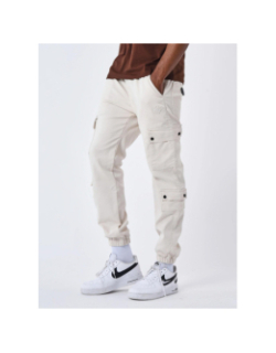 Pantalon cargo logo signature écru homme - Project X Paris