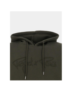 Sweat à capuche logo brodé kaki homme - Project X Paris