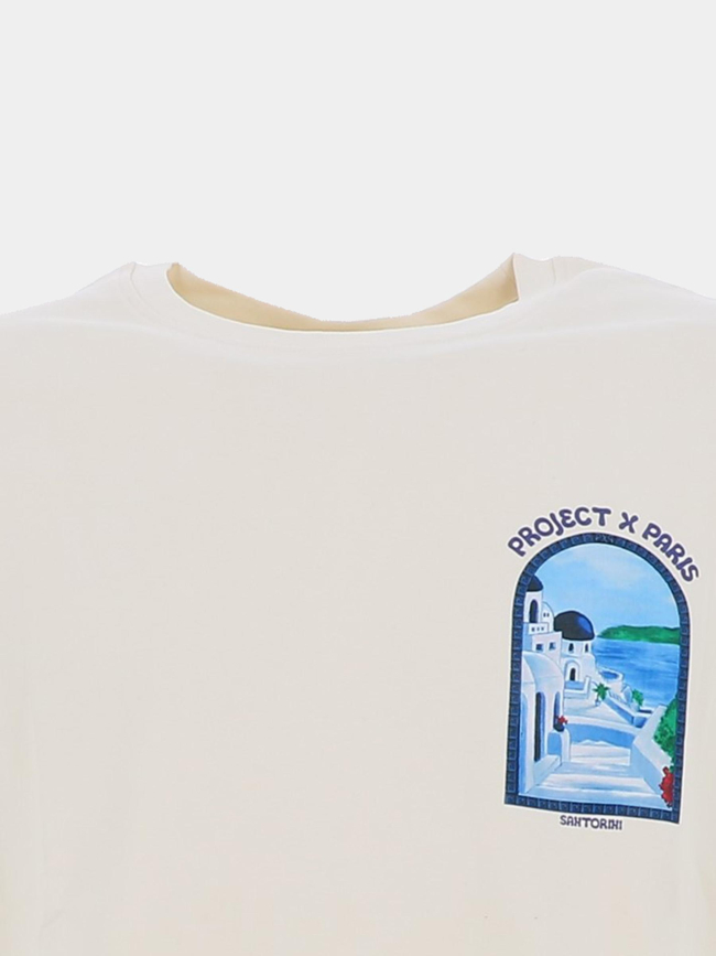 T-shirt logo santorini écru homme - Project X Paris