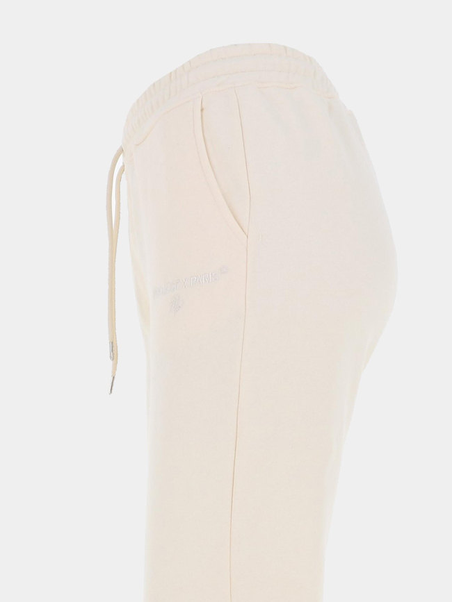 Bas de jogging logo brodé écru femme - Project X Paris