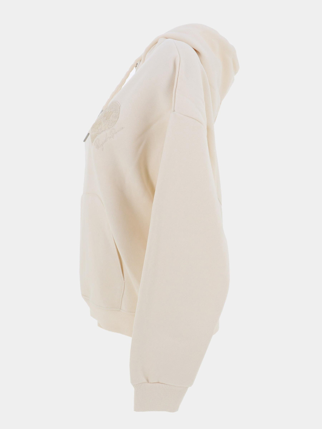 Sweat à capuche all over cœur beige femme - Project X Paris