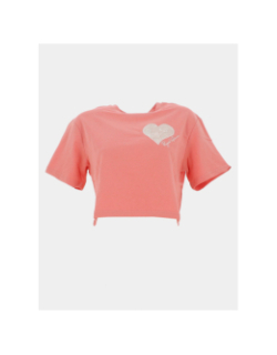 T-shirt cœur brodé rose femme - Project X Paris