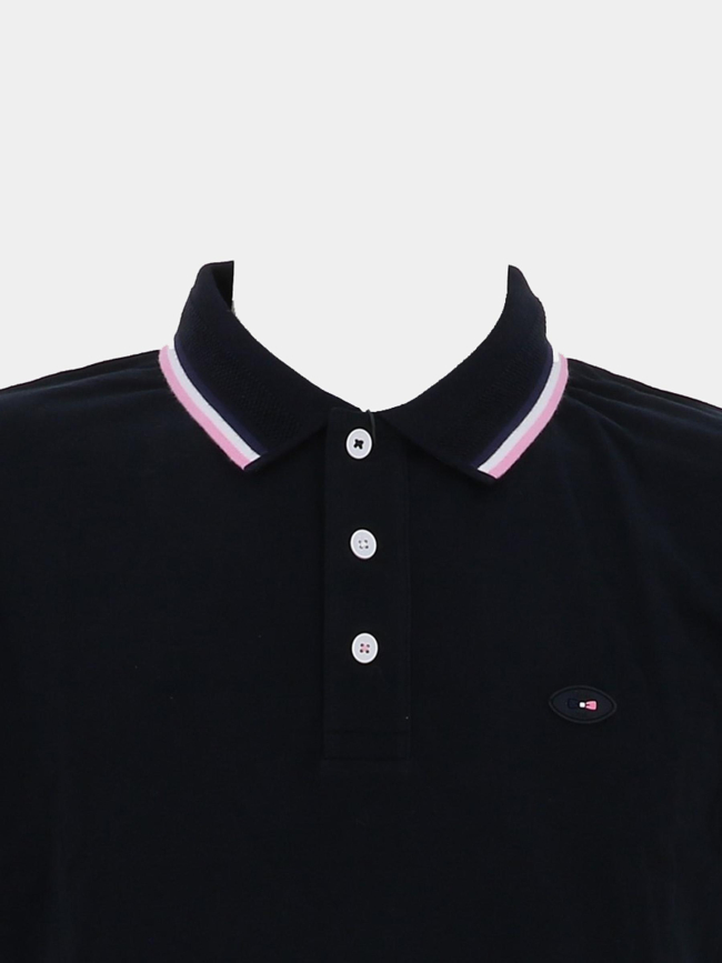 Polo à manches courtes parenthèse ovale bleu marine homme - Eden Park