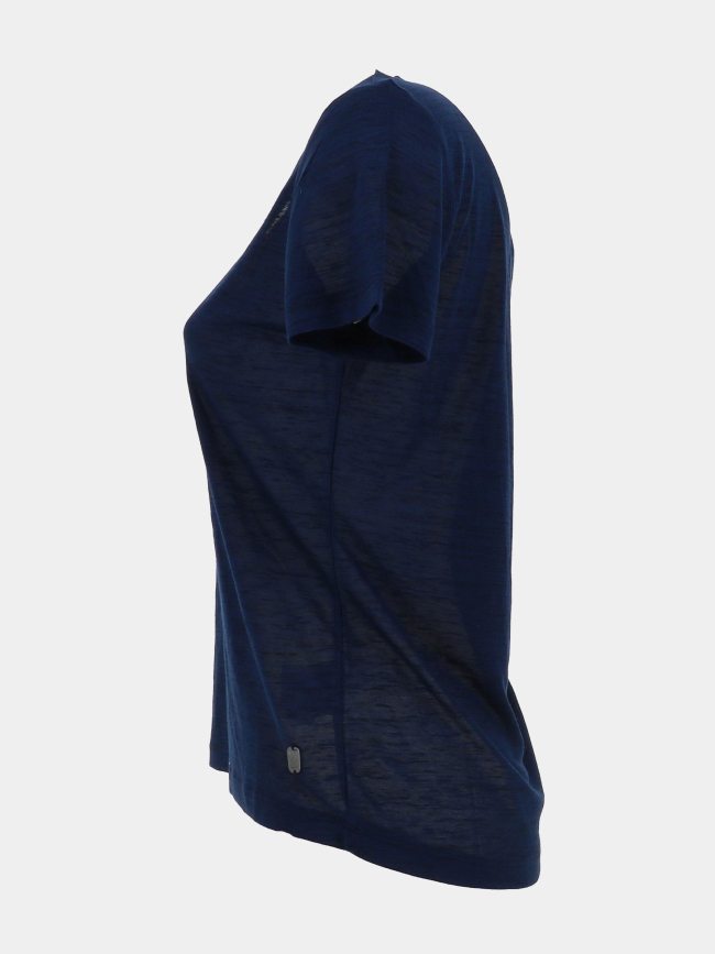 T-shirt manches courtes à col v brillant bleu femme - Sun Valley