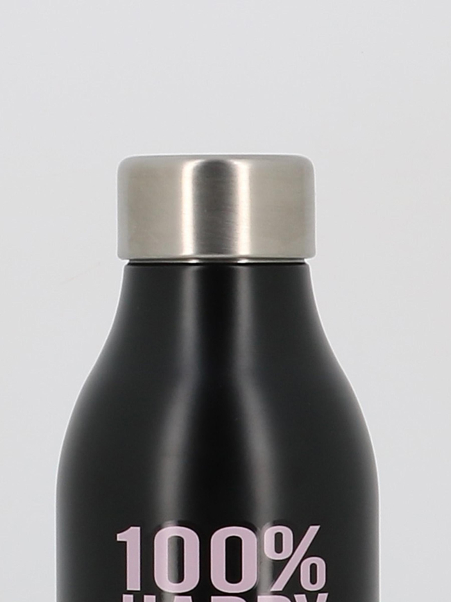 Bouteille isotherme 500ml snoopy 100% happy noir - Les Artistes