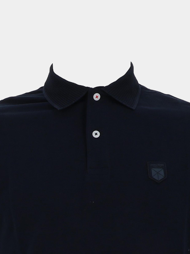 Polo uni blurise bleu marine homme - Jack & Jones