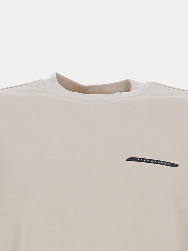 Sweat à col rond jcofusion beige homme - Jack & Jones