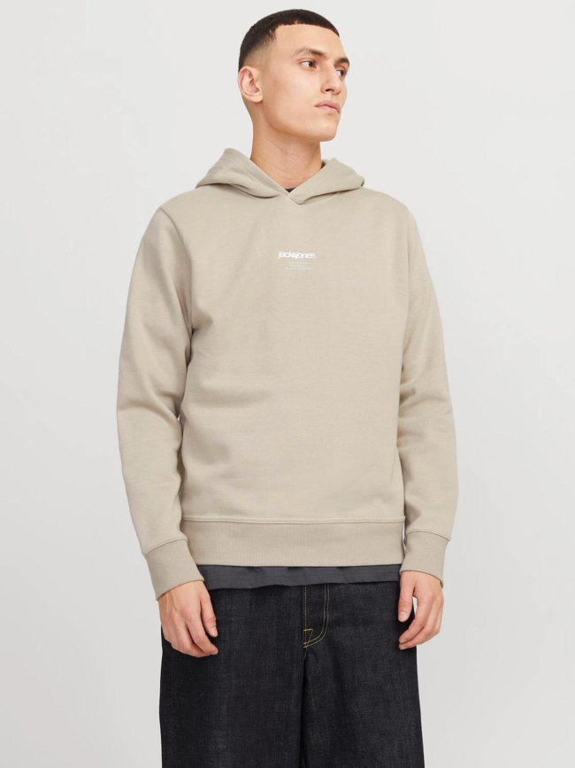 Sweat à capuche jcotarmac camo beige homme - Jack & Jones