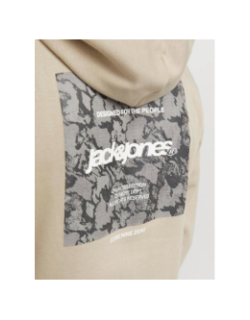 Sweat à capuche jcotarmac camo beige homme - Jack & Jones