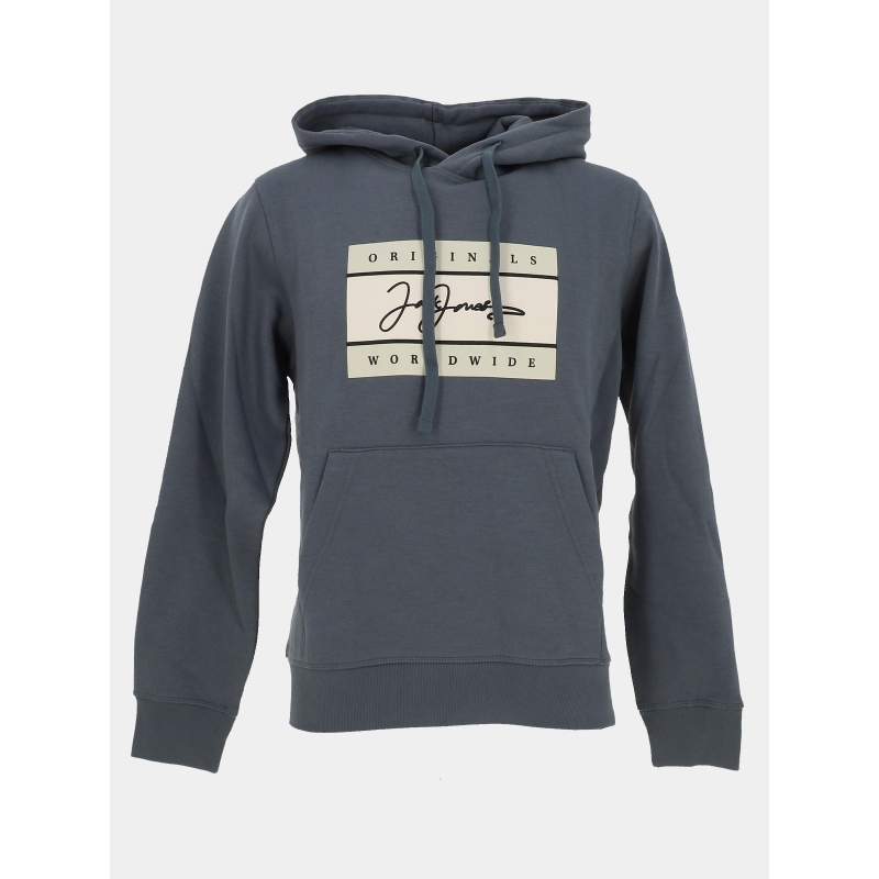 Sweat à capuche frederiksberg box gris homme - Jack & Jones