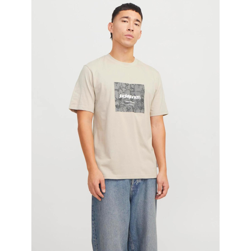 T-shirt tarmac camo beige homme - Jack & Jones