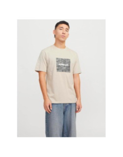 T-shirt tarmac camo beige homme - Jack & Jones