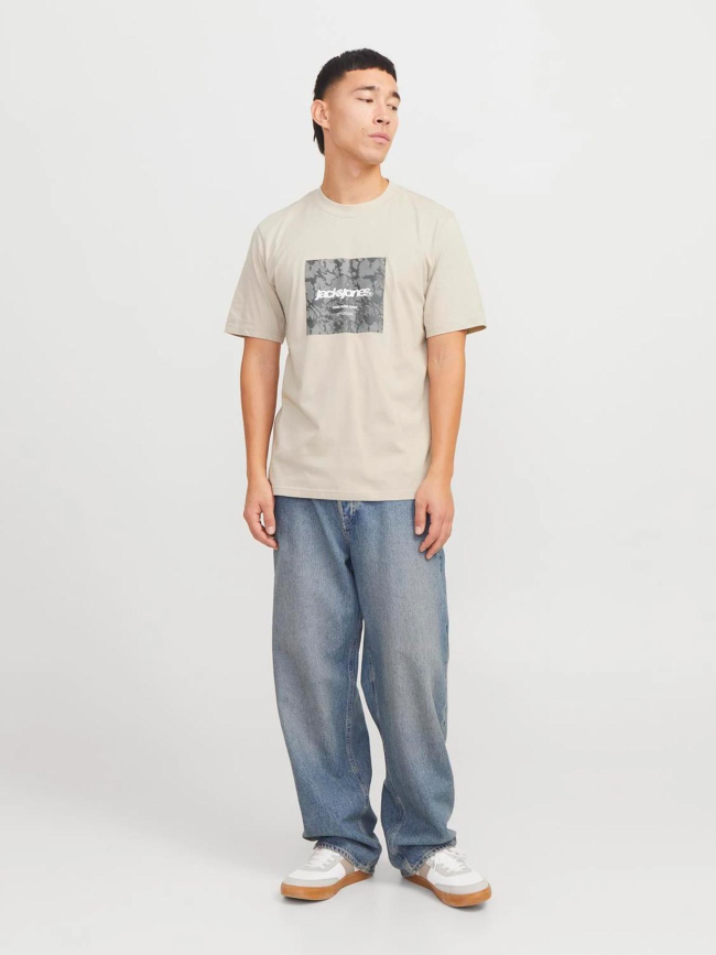 T-shirt tarmac camo beige homme - Jack & Jones