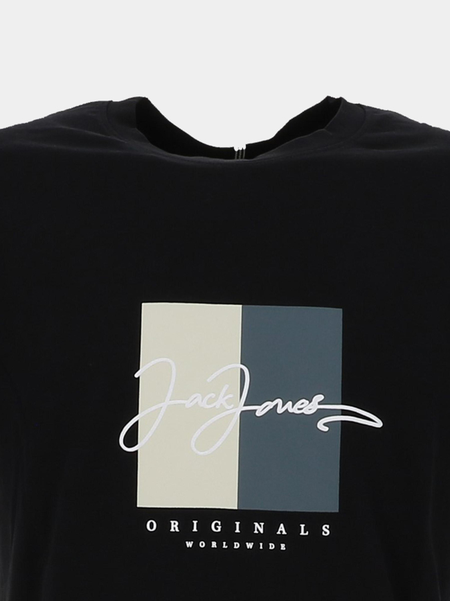 T-shirt jorfrederiksberg noir homme - Jack & Jones