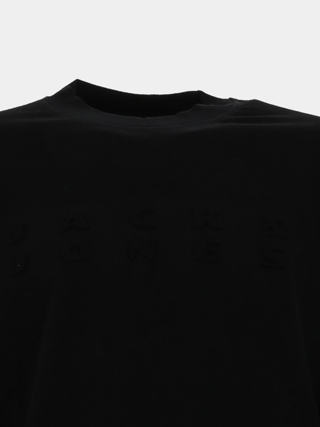 Sweat col rond logo relief jcopacer noir homme - Jack & Jones
