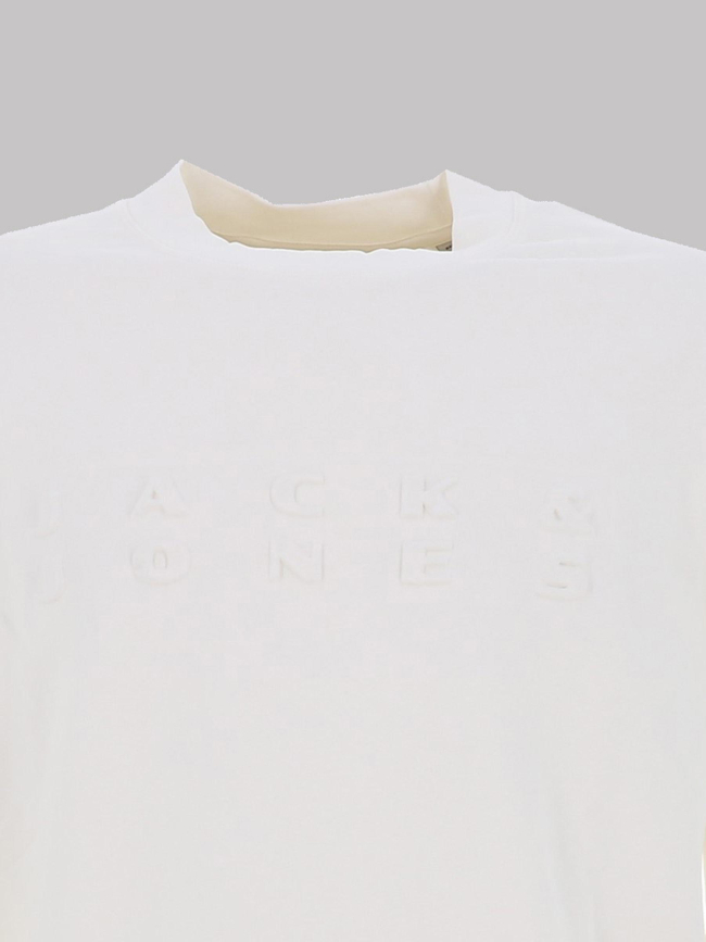 Sweat col rond logo jcopacer blanc homme - Jack & Jones