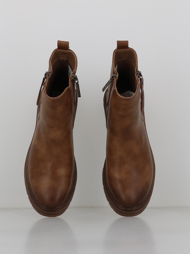 Boots zippées marron femme - Refresh