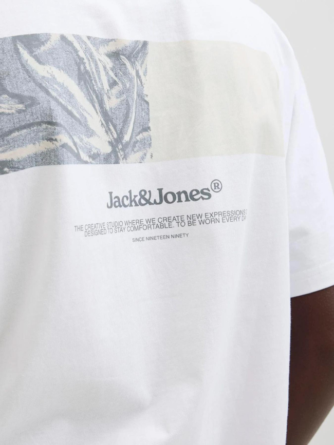 T-shirt à manches courtes jorsplit blanc homme - Jack & Jones