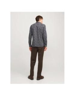 Chemise imprimée blackpool bleu marine homme - Jack & Jones