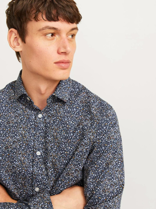 Chemise imprimée blackpool bleu marine homme - Jack & Jones