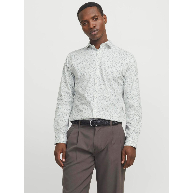 Chemise imprimée blackpool blanc vert homme - Jack & Jones