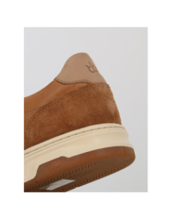 Baskets en cuir théo zip marron homme - Tbs