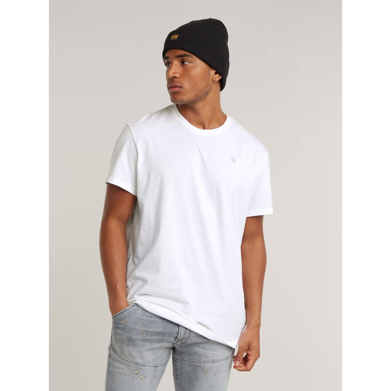 T-shirt à manches courtes base blanc homme - G Star