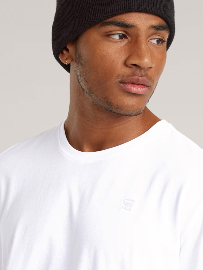 T-shirt à manches courtes base blanc homme - G Star