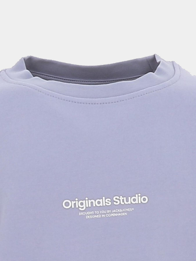 Sweat à col rond jorvesterbro violet garçon - Jack & Jones