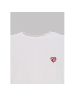 T-shirt à manches courtes patchcœur blanc homme - Pullin