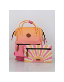 Sac à dos adventurer small cabourg rose et orange - Cabaïa
