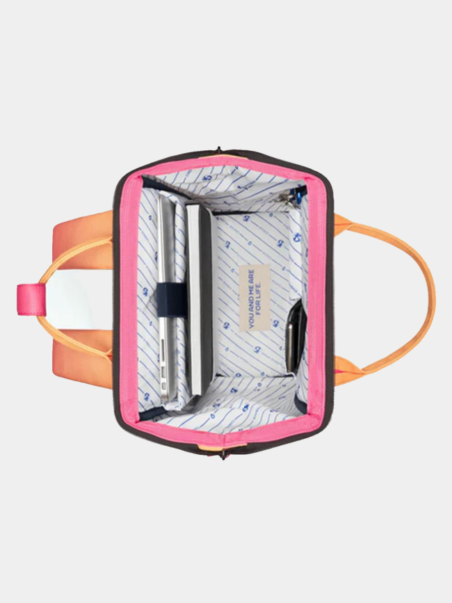 Sac à dos adventurer small cabourg rose et orange - Cabaïa