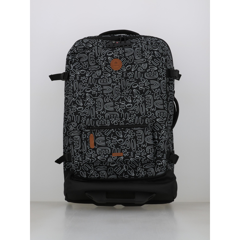 Valise souple medium a motif amiens noir - Cabaïa