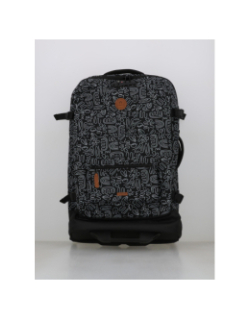 Valise souple medium a motif amiens noir - Cabaïa