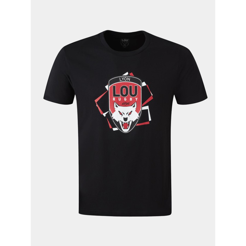 T-shirt à manches courtes trace lou rugby noir enfant - M Com