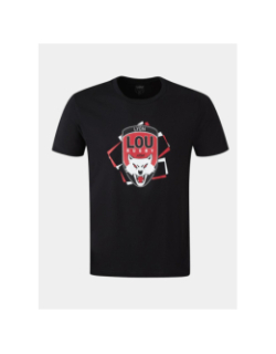 T-shirt à manches courtes trace lou rugby noir enfant - M Com