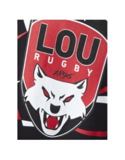 T-shirt à manches courtes trace lou rugby noir enfant - M Com