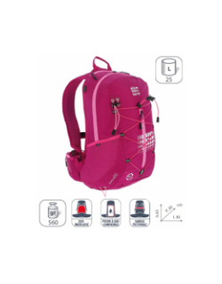 Sac à dos 25l sarawat 25 rose adulte - Élémenterre