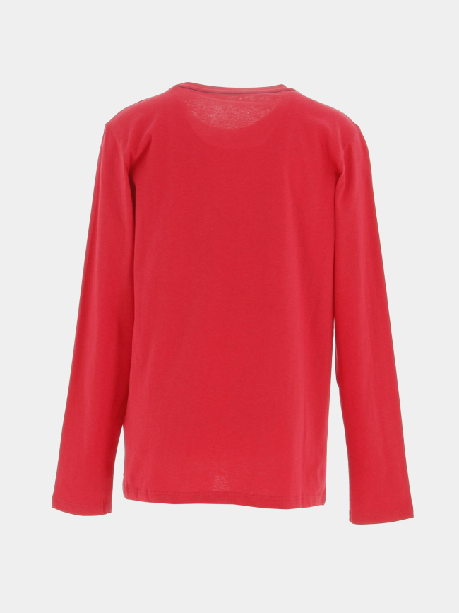 T-shirt manches longues core rouge garçon - Guess