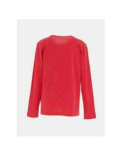 T-shirt manches longues core rouge garçon - Guess