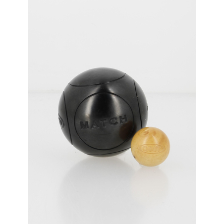 Boules De Pétanque Obut Match Plus 76mm 700g - Noir Strie2 - Pour Pointeurs Et Tireurs