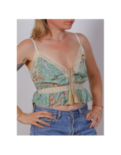 Caraco brodé vert femme - Culture Sud